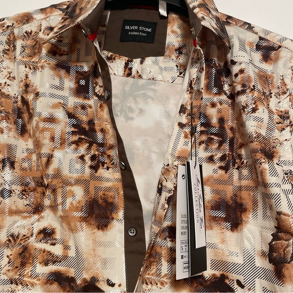 Silver Stone Collection Dress Shirt Men’s Small Modern Fit Wear  Collection NWT - Picture 9 of 15